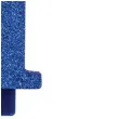 swieczka na tort cyfra 1 niebieska brokatowa givi 9 5 cm