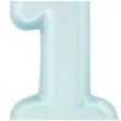 swieczka na tort cyfra 1 niebieski perlowy givi 9 cm