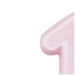 swieczka na tort cyfra 1 rozowy perlowy givi 9 cm