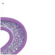 swieczka na tort cyfra 2 brokat fioletowa guirca 4 cm