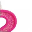 swieczka na tort cyfra 2 brokat rozowa guirca 4 cm