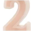 swieczka na tort cyfra 2 brudny roz partydeco 10 cm