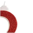 swieczka na tort cyfra 2 czerwona brokatowa dekora