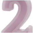 swieczka na tort cyfra 2 fioletowy partydeco 10 cm
