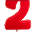 swieczka na tort cyfra 2 glober czerwona dekora 5 5 cm