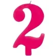 swieczka na tort cyfra 2 iskrzaca fuksja givi 9 5 cm