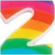 swieczka na tort cyfra 2 iskrzaca teczowa givi 9 5 cm
