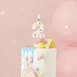 swieczka na tort cyfra 2 konfetti bialy partydeco 10 cm