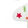 swieczka na tort cyfra 2 konfetti bialy partydeco 10 cm