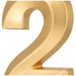 swieczka na tort cyfra 2 pryzmatyczna zloty partypal 6 5 cm