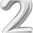 swieczka na tort cyfra 2 srebrna tamipol 7 5 cm