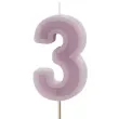 swieczka na tort cyfra 3 fioletowy partydeco 10 cm
