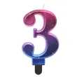 swieczka na tort cyfra 3 kosmos ombre godan 8 cm