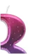swieczka na tort cyfra 3 kosmos ombre godan 8 cm
