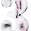 swieczka na tort cyfra 3 platki kwiatow bialy partydeco 8 cm