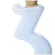 swieczka na tort cyfra 3 w koronie blekitna partydeco 9 5 cm