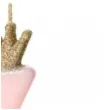 swieczka na tort cyfra 3 w koronie rozowa jasna partydeco 9 5 cm