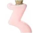 swieczka na tort cyfra 3 w koronie rozowa jasna partydeco 9 5 cm