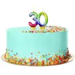 swieczka na tort cyfra 30 beauty and charm galaxy teczowa godan 7 5 cm