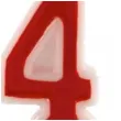 swieczka na tort cyfra 4 czerwona tamipol 7 5 cm