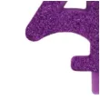 swieczka na tort cyfra 4 fioletowa brokatowa givi 9 5 cm