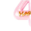 swieczka na tort cyfra 4 happy rozowa jasna jix 9 3 cm
