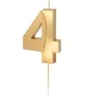 swieczka na tort cyfra 4 pryzmatyczna zloty partypal 6 5 cm