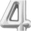 swieczka na tort cyfra 4 srebrna tamipol 7 5 cm