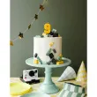 swieczka na tort cyfra 4 zolty partydeco 6 cm