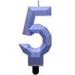 swieczka na tort cyfra 5 diament niebieska godan 7 6 cm