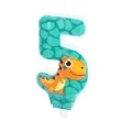 swieczka na tort cyfra 5 dinozaury partypal 8 2 cm