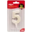 swieczka na tort cyfra 5 fluo dekora 6 cm