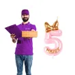 swieczka na tort cyfra 5 happy rozowa jasna jix 9 3 cm