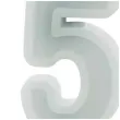 swieczka na tort cyfra 5 mietowy jasny partydeco 10 cm