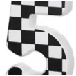 swieczka na tort cyfra 5 szachownica partydeco 5 5 cm