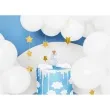 swieczka na tort cyfra 5 w koronie blekitna partydeco 9 5 cm