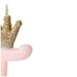 swieczka na tort cyfra 5 w koronie rozowa jasna partydeco 9 5 cm