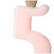 swieczka na tort cyfra 5 w koronie rozowa jasna partydeco 9 5 cm