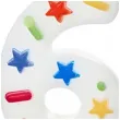 swieczka na tort cyfra 6 konfetti bialy partydeco 10 cm