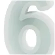 swieczka na tort cyfra 6 mietowy jasny partydeco 10 cm