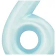 swieczka na tort cyfra 6 niebieski perlowy givi 9 cm