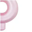 swieczka na tort cyfra 6 rozowy perlowy givi 9 cm