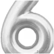 swieczka na tort cyfra 6 srebrna tamipol 7 5 cm