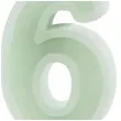 swieczka na tort cyfra 6 zielony partydeco 10 cm