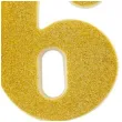 swieczka na tort cyfra 6 zlota brokatowa givi 15 5 cm