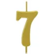 swieczka na tort cyfra 7 beauty charm piker zloty godan 9 5 cm
