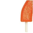 swieczka na tort cyfra 7 brokat pomaranczowa guirca 4 cm