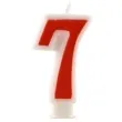 swieczka na tort cyfra 7 czerwona tamipol 7 5 cm