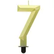 swieczka na tort cyfra 7 diament zlota godan 7 6 cm