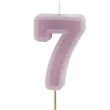swieczka na tort cyfra 7 fioletowy partydeco 10 cm